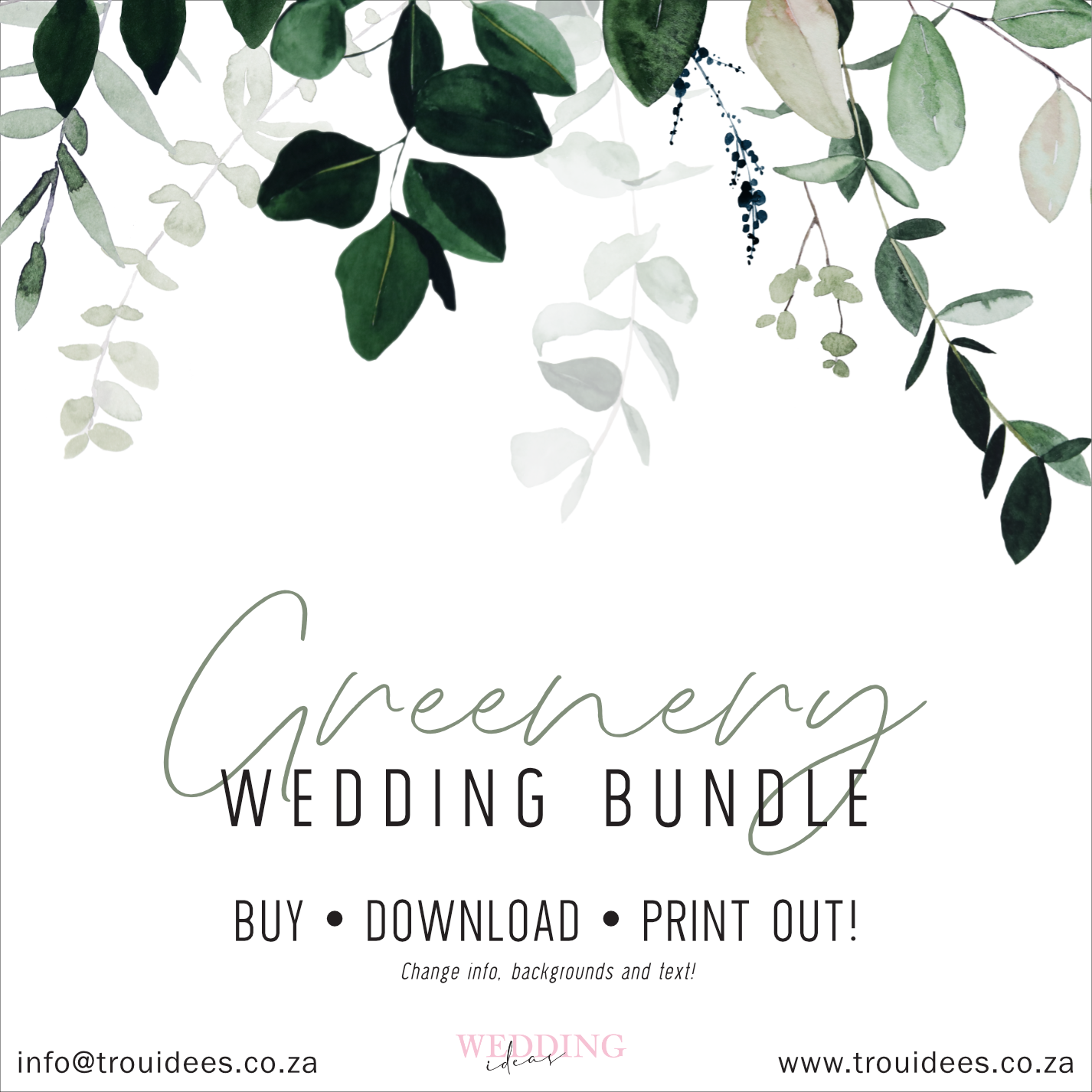 Greenery Wedding Stationery
